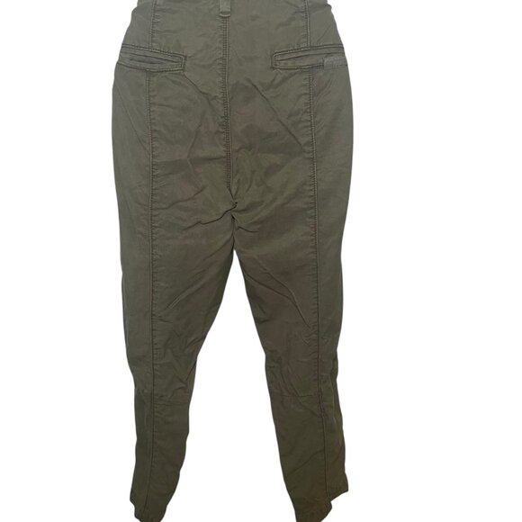 7 For All Mankind Olive Green Zipper Capri Pants - Picture 4 of 8